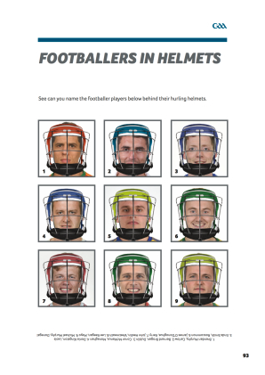 Footballers in Helmets